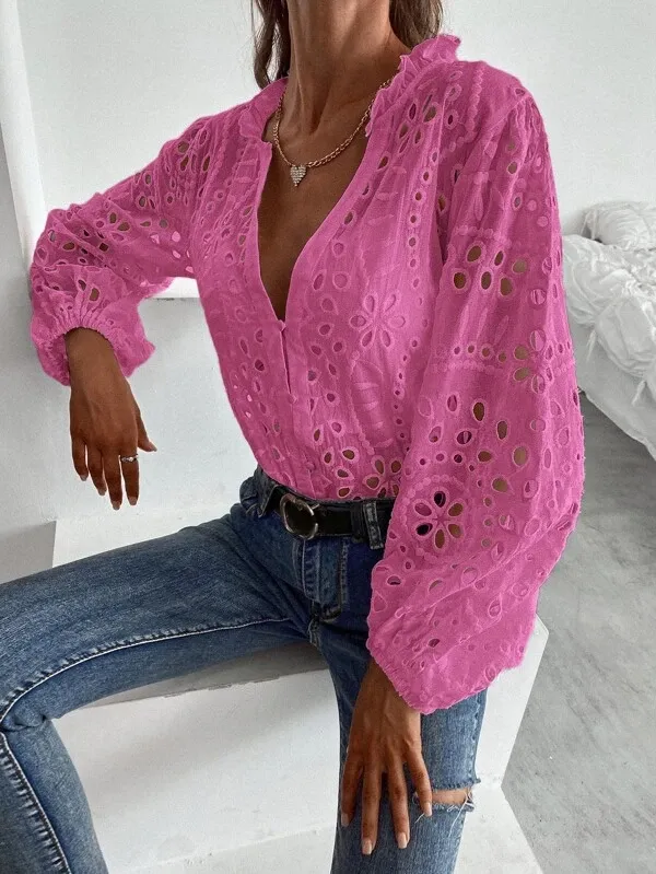 Blusa de Lese Floral - Imagem 13