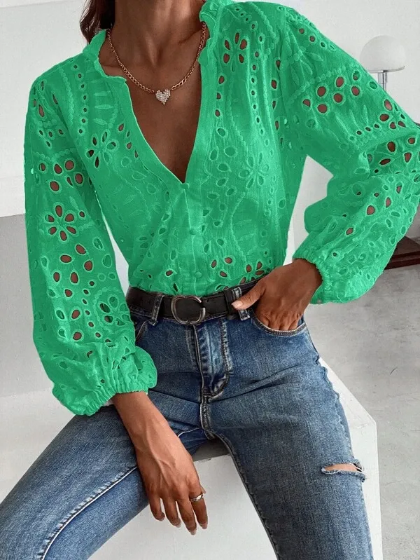 Blusa de Lese Floral - Imagem 14