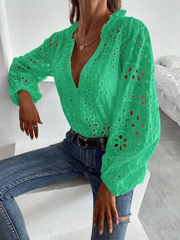 Blusa de Lese Floral - Imagem 17