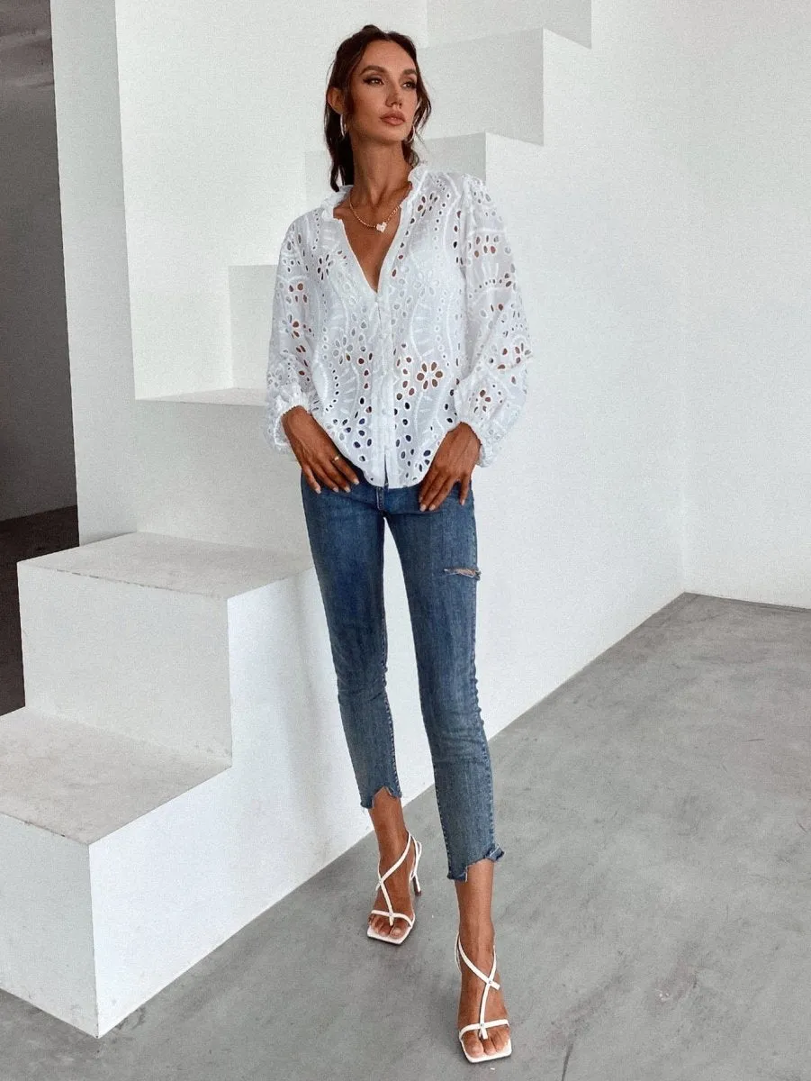 Blusa de Lese Floral - Imagem 6