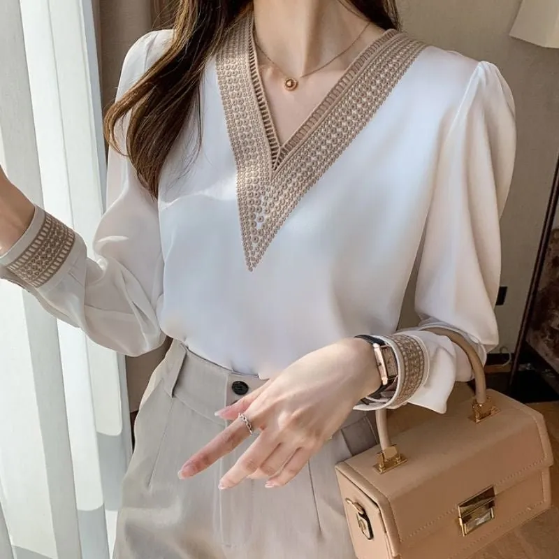 Blusa Manga Longa com Decote V - Imagem 7