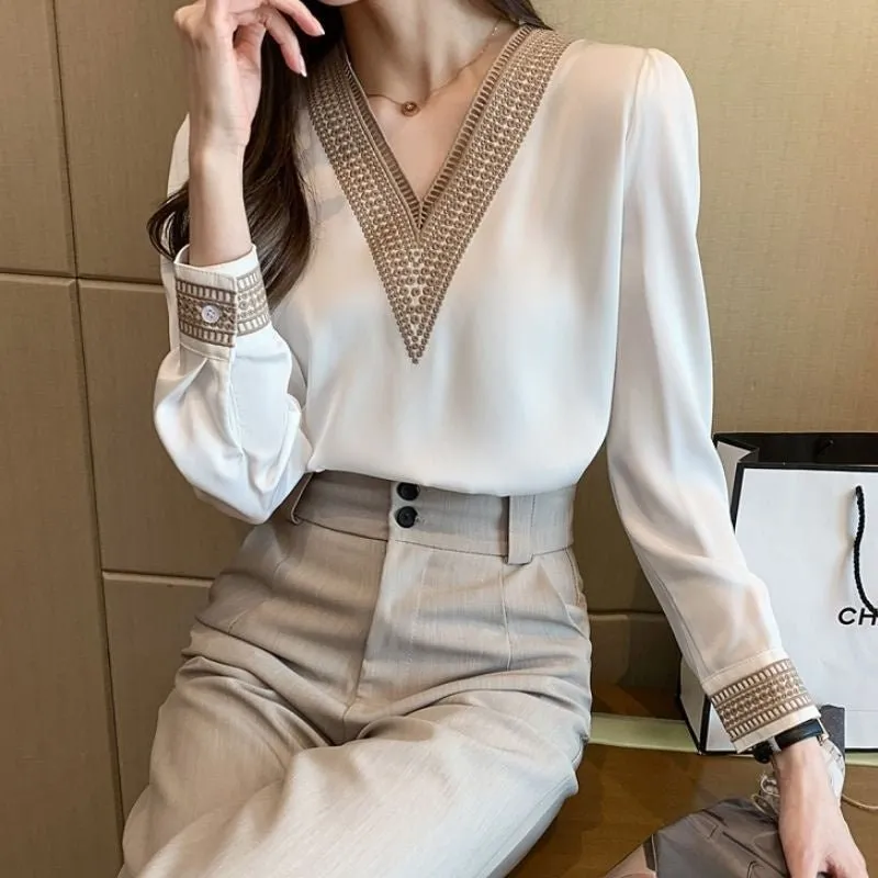 Blusa Manga Longa com Decote V - Imagem 9