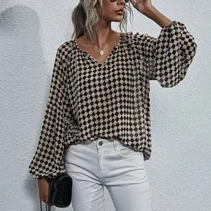 Blusa Xadrez Manga Lanterna