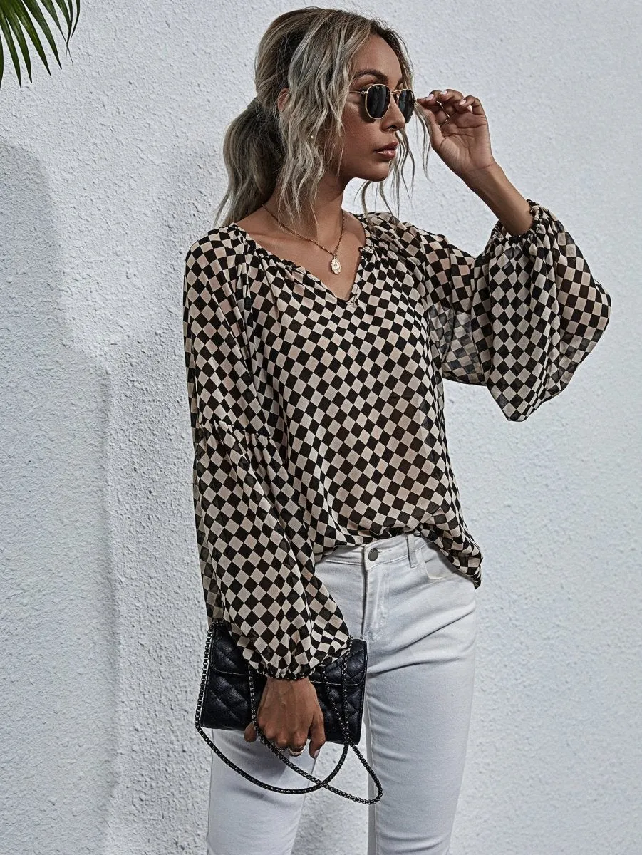 Blusa Xadrez Manga Lanterna - Imagem 4