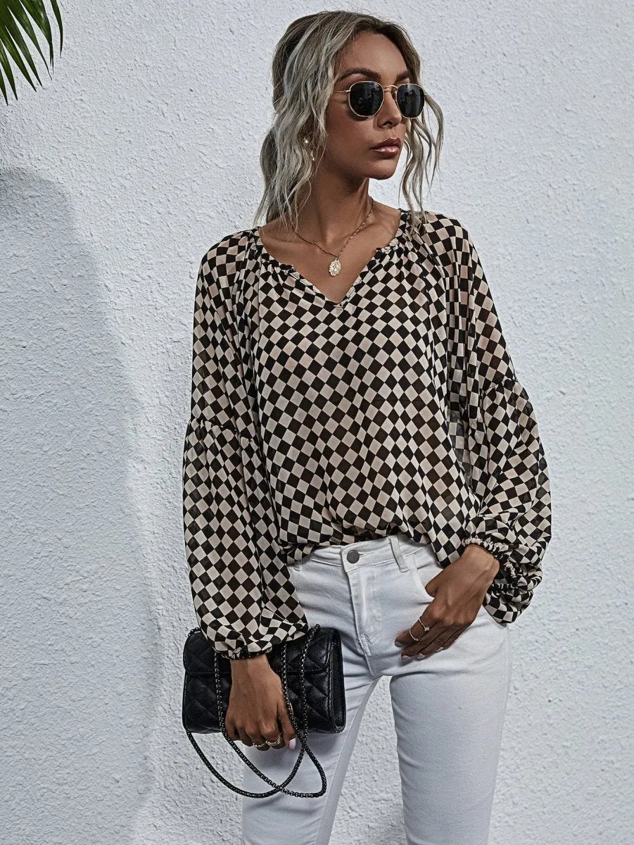 Blusa Xadrez Manga Lanterna - Imagem 5