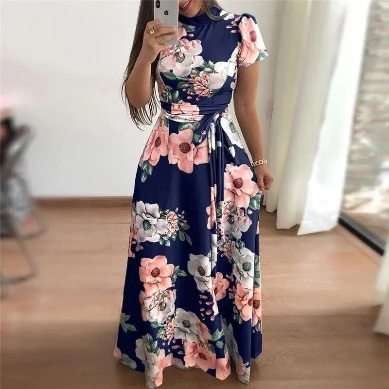 Vestido Floral Gola Alta - Imagem 7