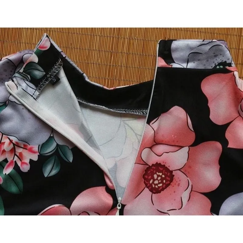 Vestido Floral Gola Alta - Imagem 11