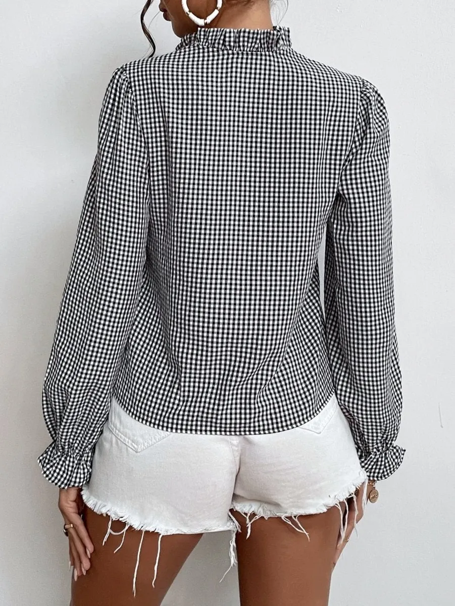 Blusa Flounce Xadrez - Imagem 2