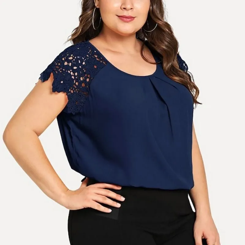 Blusa Manga Rendada Plus Size - Imagem 3