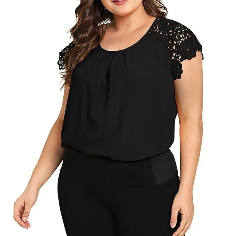 Blusa Manga Rendada Plus Size - Imagem 4