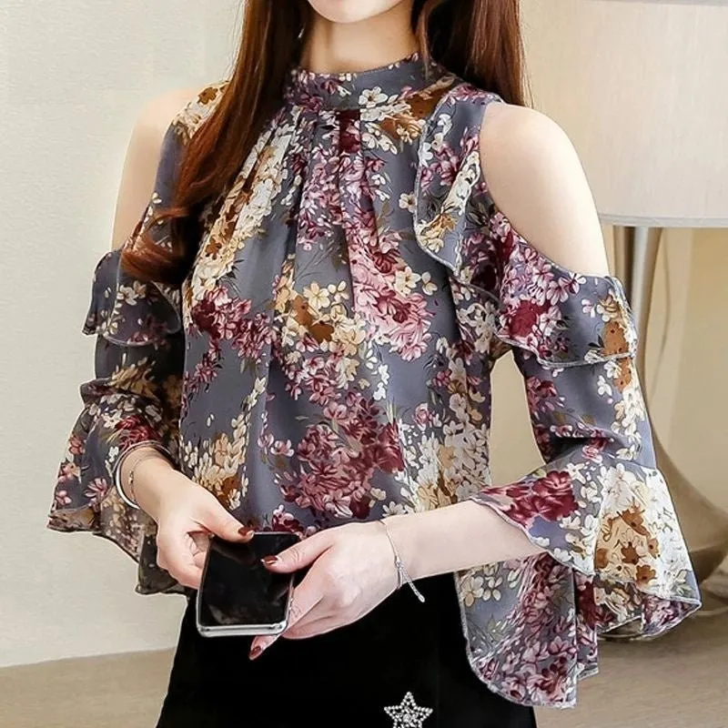 Blusa Manga Fluida Floral