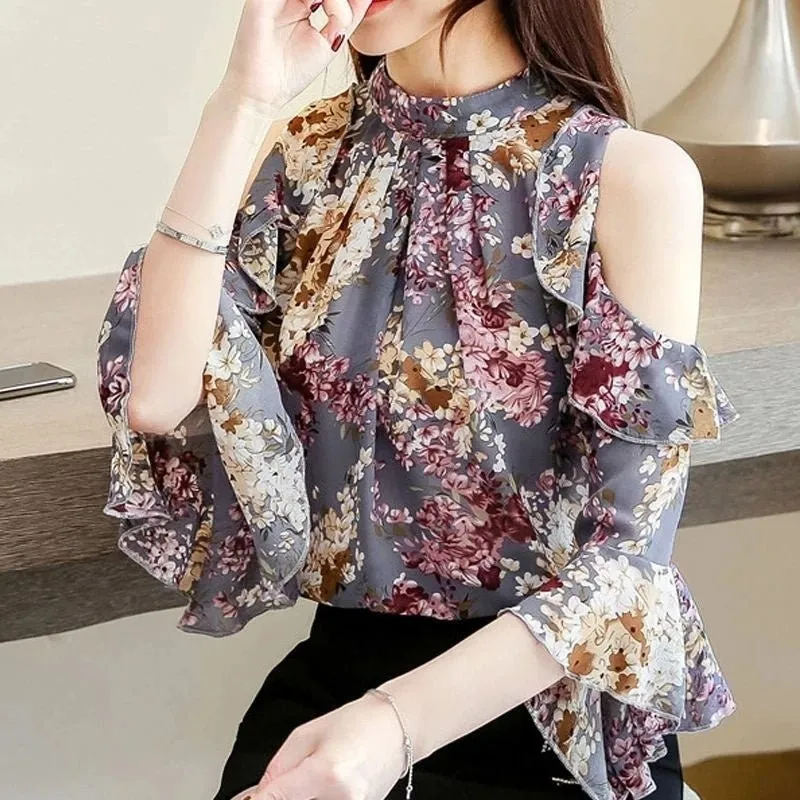Blusa Manga Fluida Floral - Imagem 3