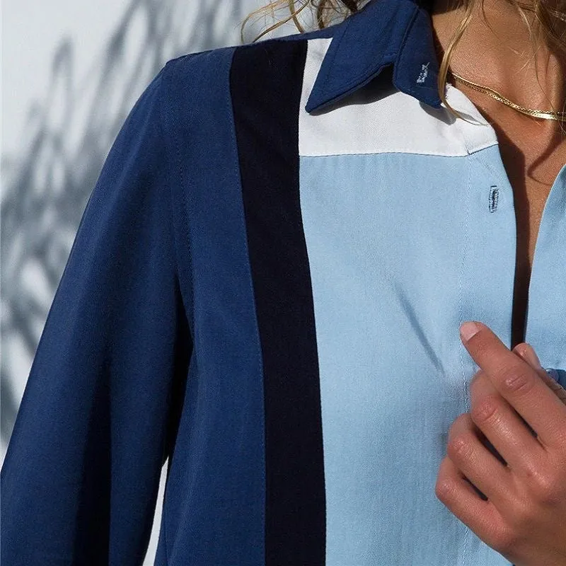 Camisa Chiffon Azul - Imagem 4