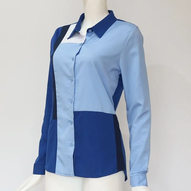 Camisa Chiffon Azul - Imagem 6