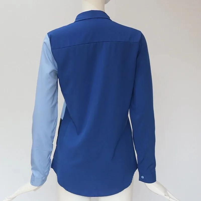 Camisa Chiffon Azul - Imagem 7