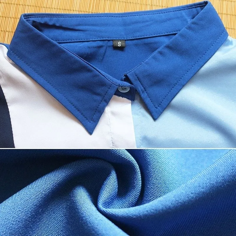 Camisa Chiffon Azul - Imagem 8