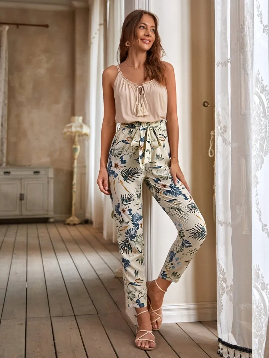 Calça com Cinto Estampa Floral - Imagem 4