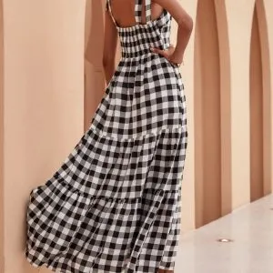Vestido Xadrez Amarração
