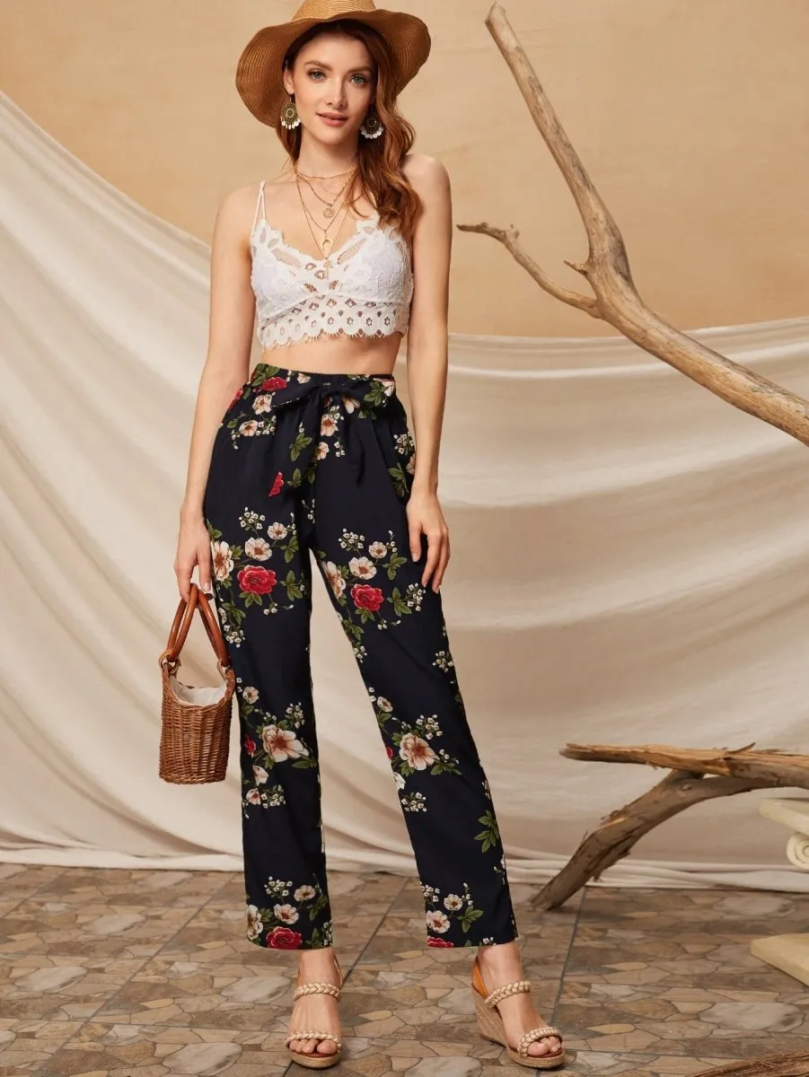 Calça Floral Cós Alto - Imagem 3