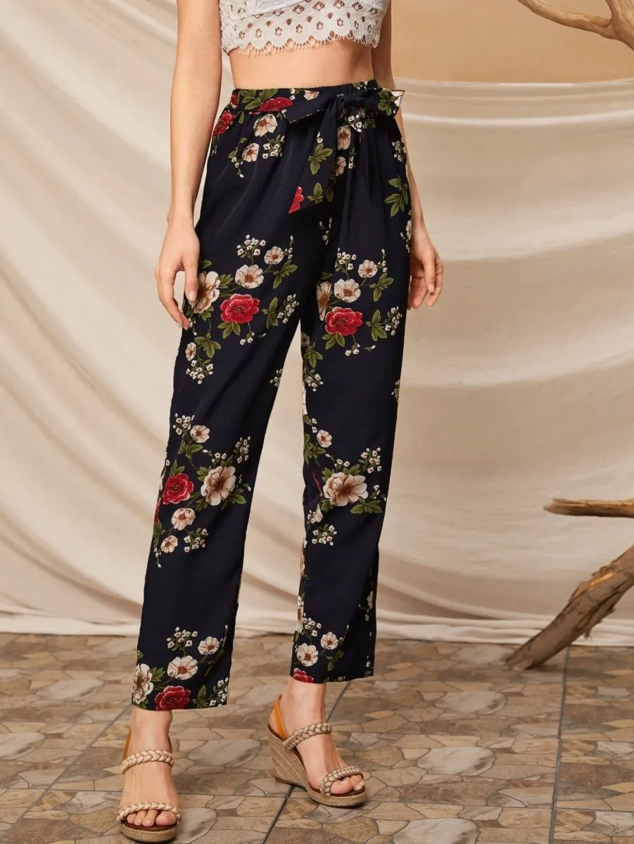 Calça Floral Cós Alto - Imagem 5