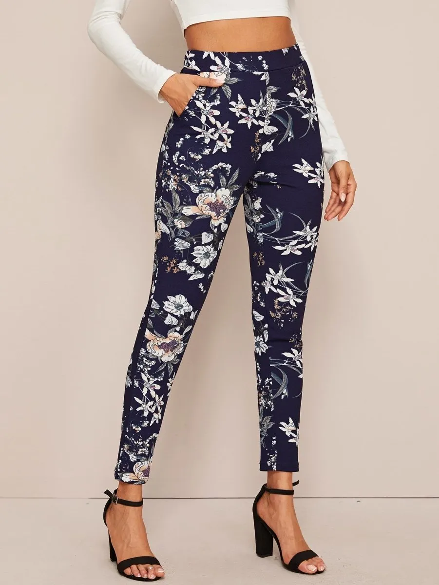 Calça Skinny Estampa Floral