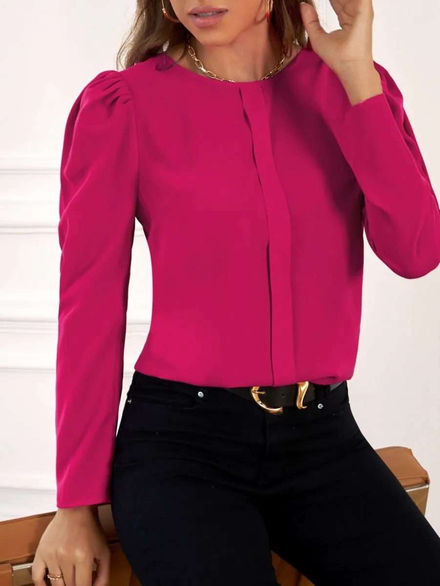 Blusa Detalhe Elegante Manga Bufante - Imagem 3