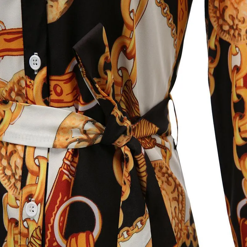 Vestido Casual Correntes Elegante - Imagem 2