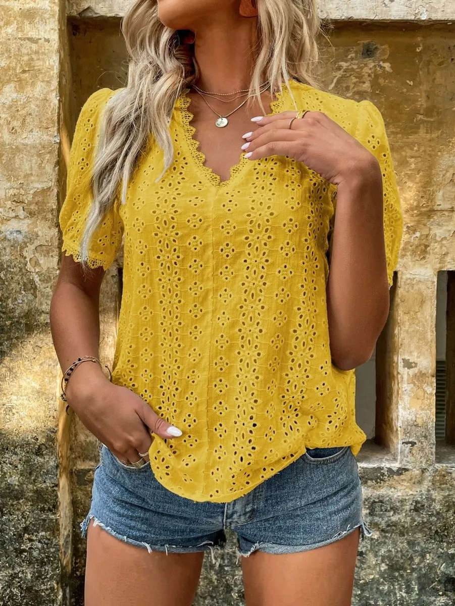 Blusa De Lese Gola V - Imagem 5