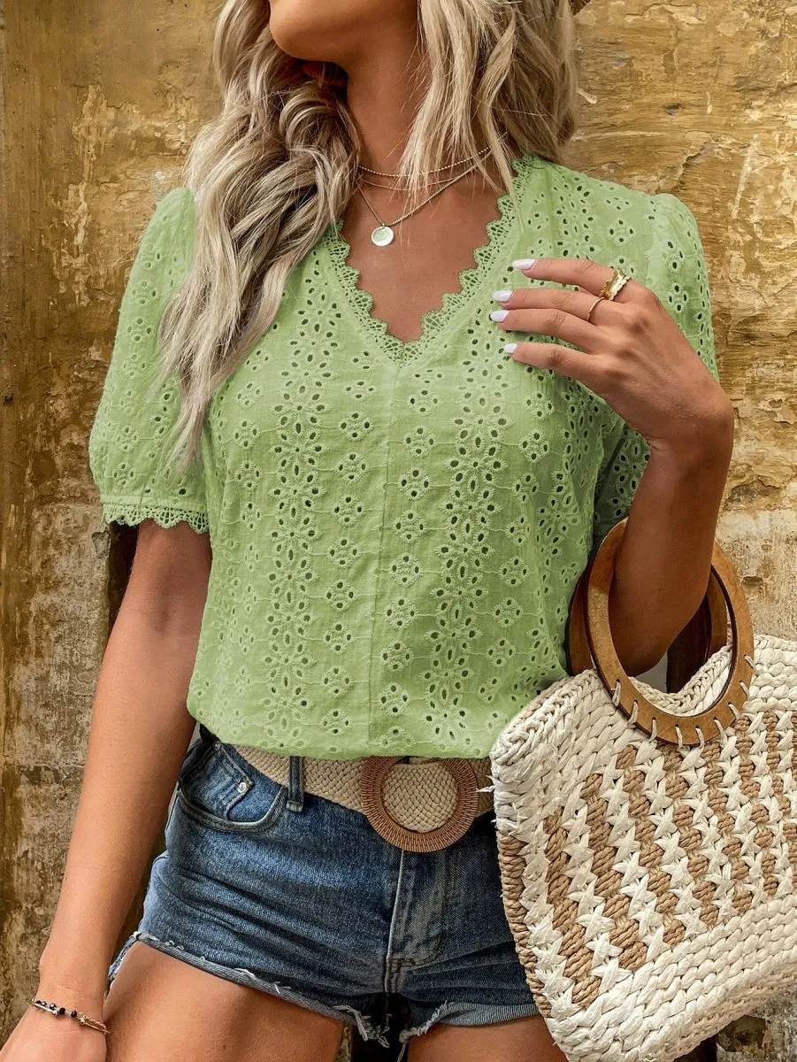 Blusa De Lese Gola V - Imagem 31