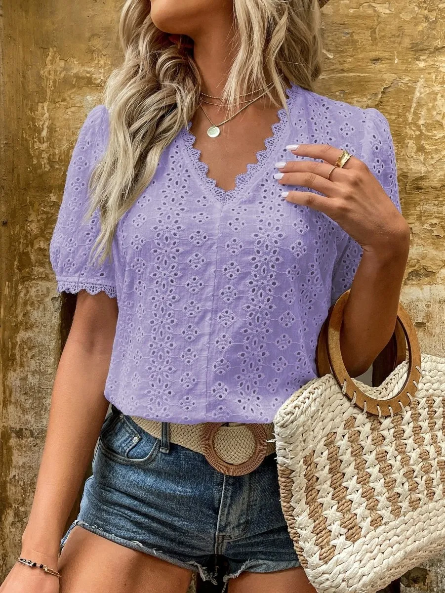 Blusa De Lese Gola V - Imagem 21