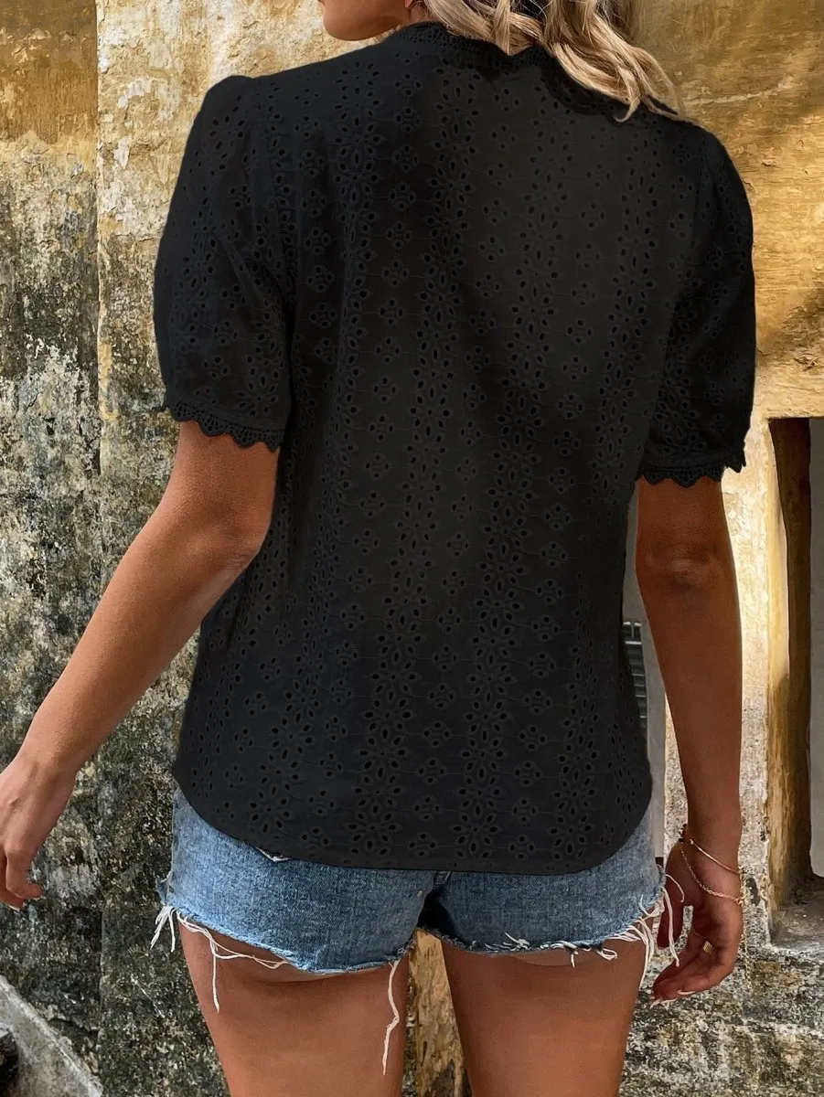 Blusa De Lese Gola V - Imagem 9