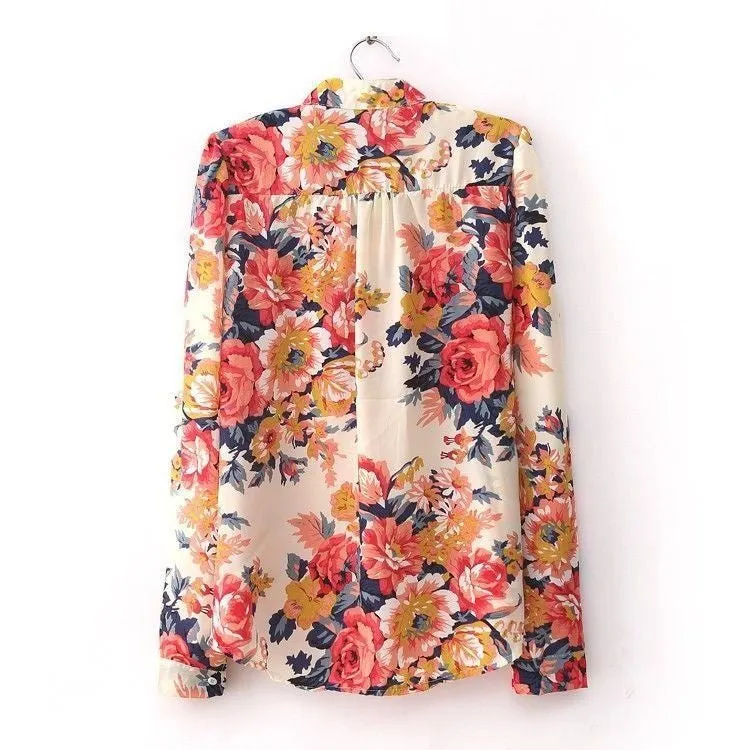 Camisa de Chiffon Floral - Imagem 2