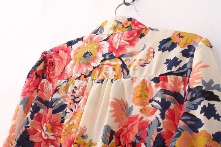 Camisa de Chiffon Floral - Imagem 4