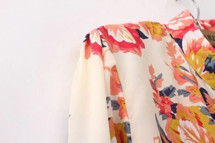 Camisa de Chiffon Floral - Imagem 7
