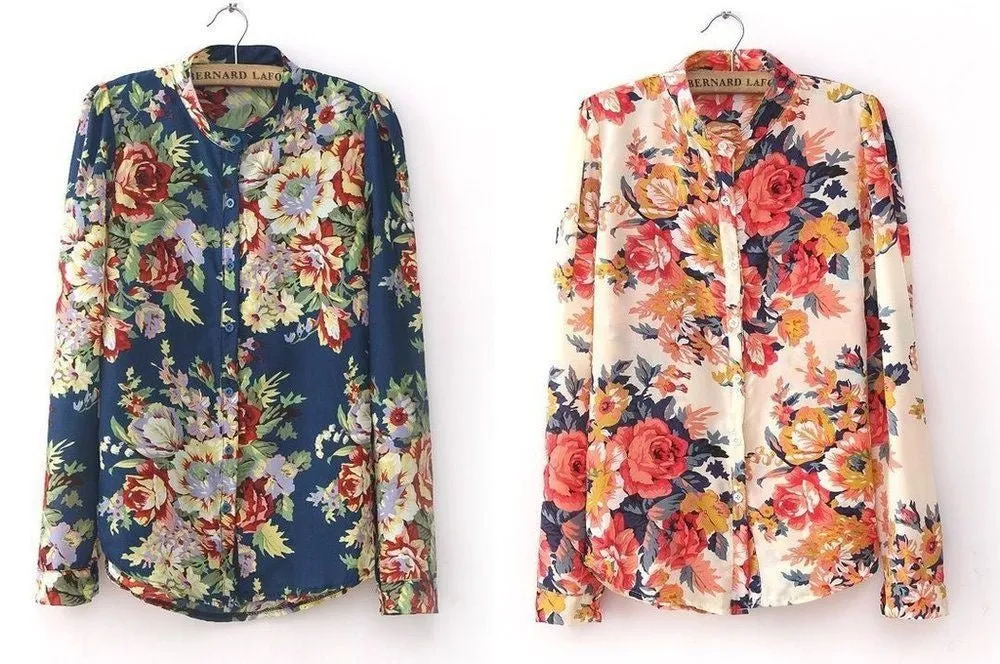 Camisa de Chiffon Floral - Imagem 12