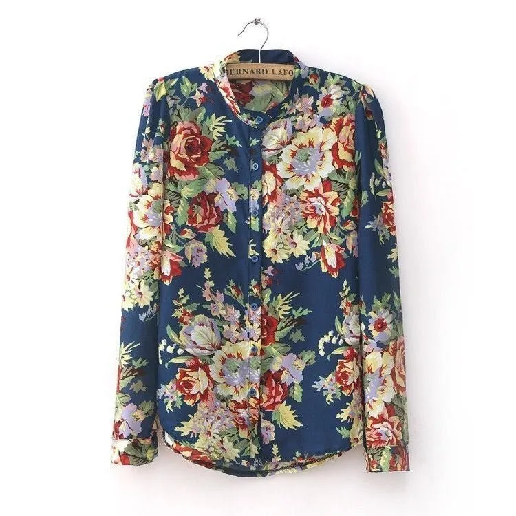 Camisa de Chiffon Floral - Imagem 11