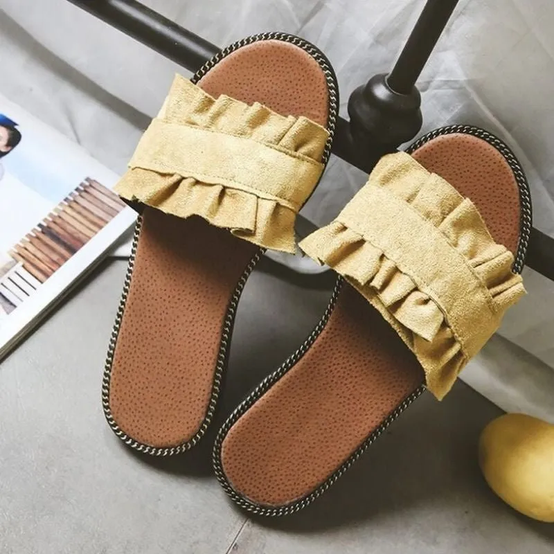 Rasteira Detalhe Plissado