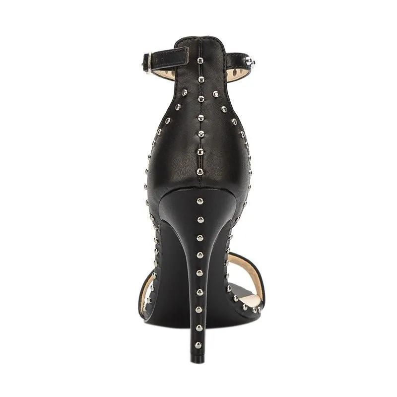 Sandália Salto Fino Rebites - Imagem 6