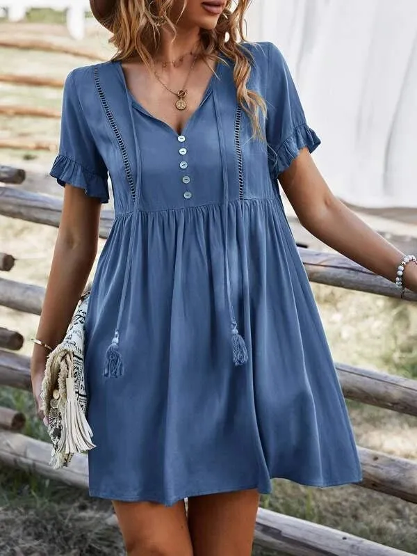 Vestido Boho Manga Plissada - Imagem 15