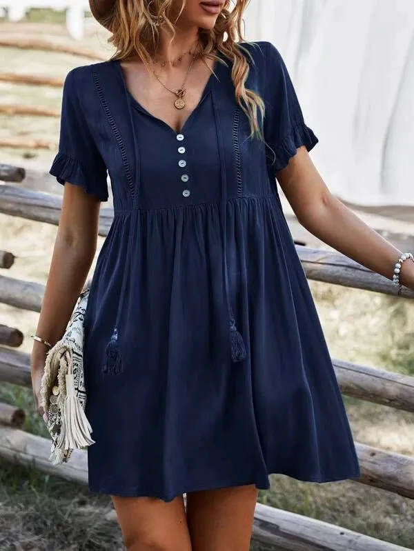 Vestido Boho Manga Plissada - Imagem 23