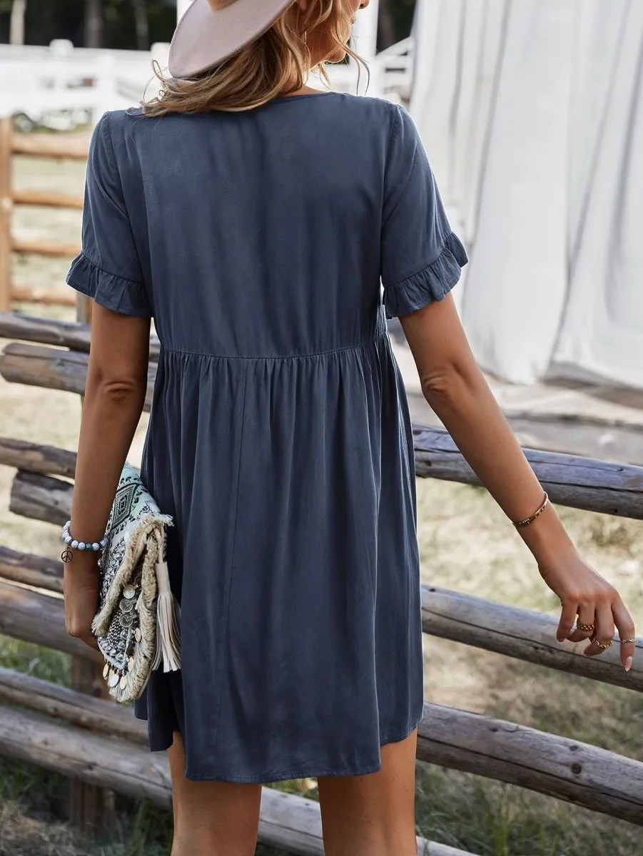 Vestido Boho Manga Plissada - Imagem 30