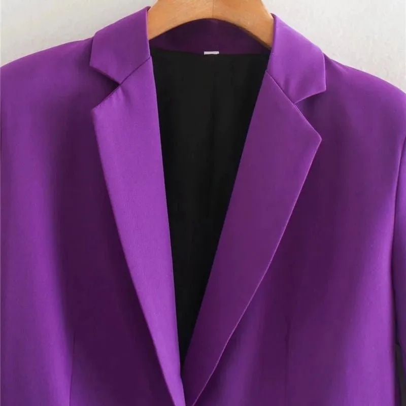 Blazer Básico Vintage Roxo - Imagem 6