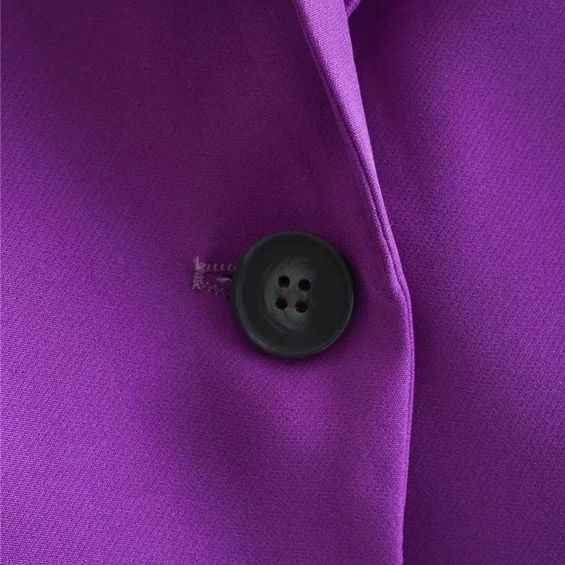 Blazer Básico Vintage Roxo - Imagem 7