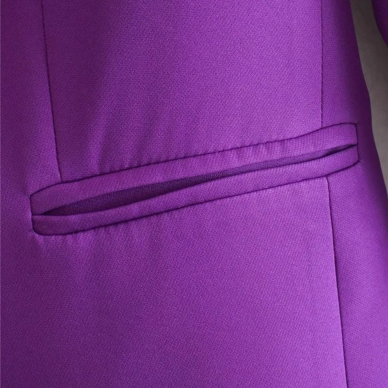 Blazer Básico Vintage Roxo - Imagem 9