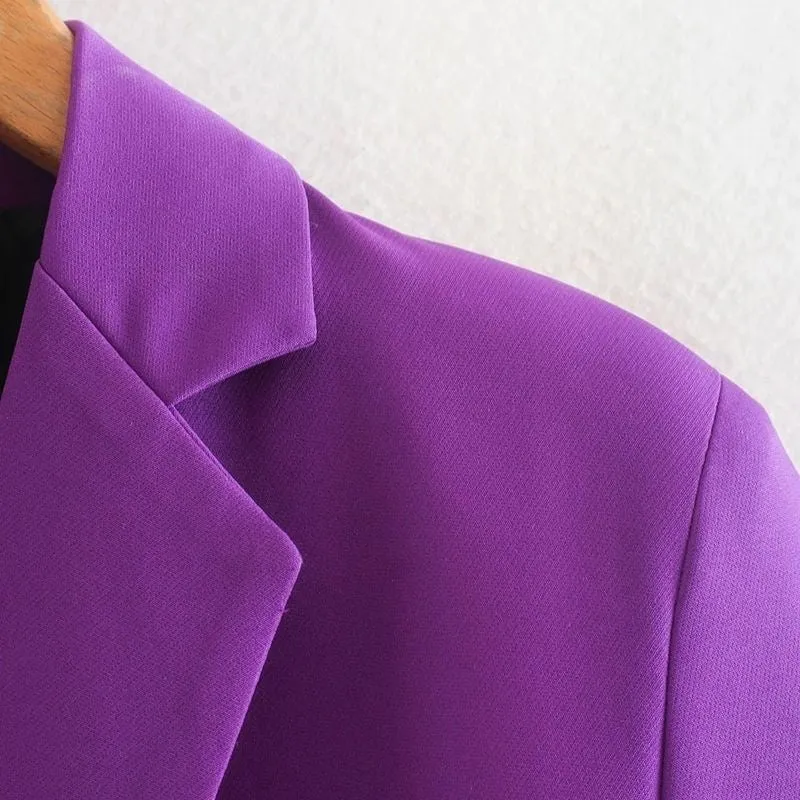 Blazer Básico Vintage Roxo - Imagem 10