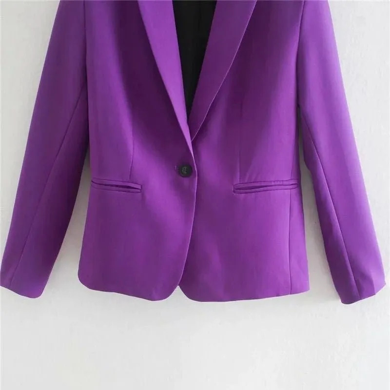 Blazer Básico Vintage Roxo - Imagem 4