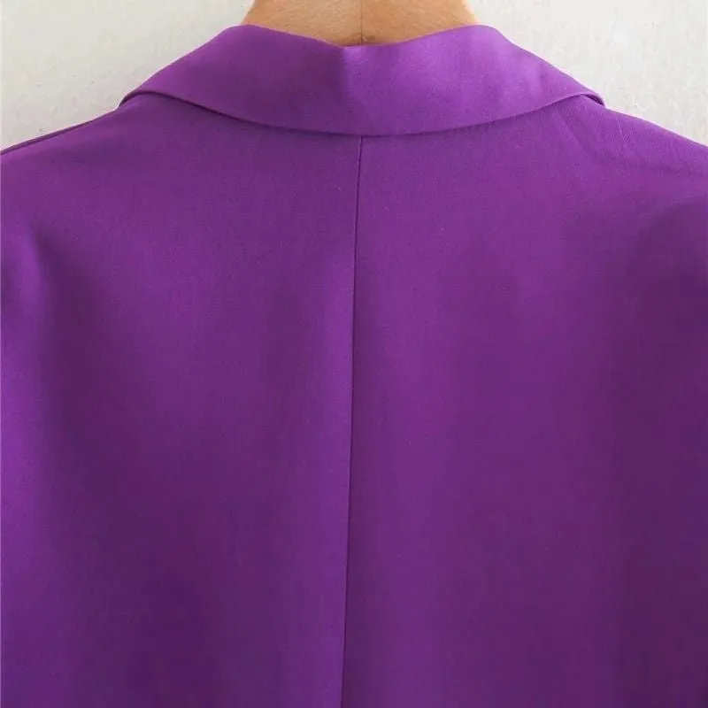 Blazer Básico Vintage Roxo - Imagem 2