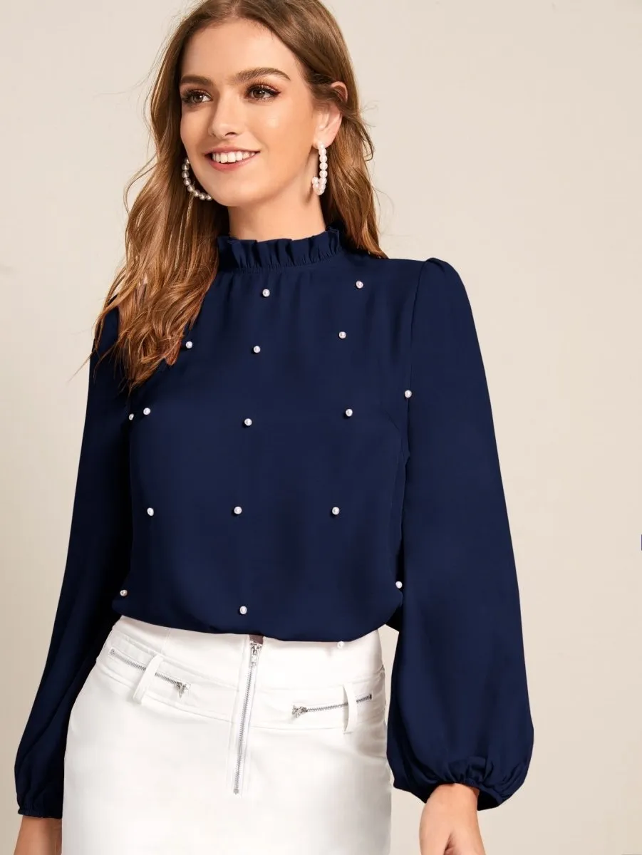 Blusa Elegante com Pérolas - Imagem 3