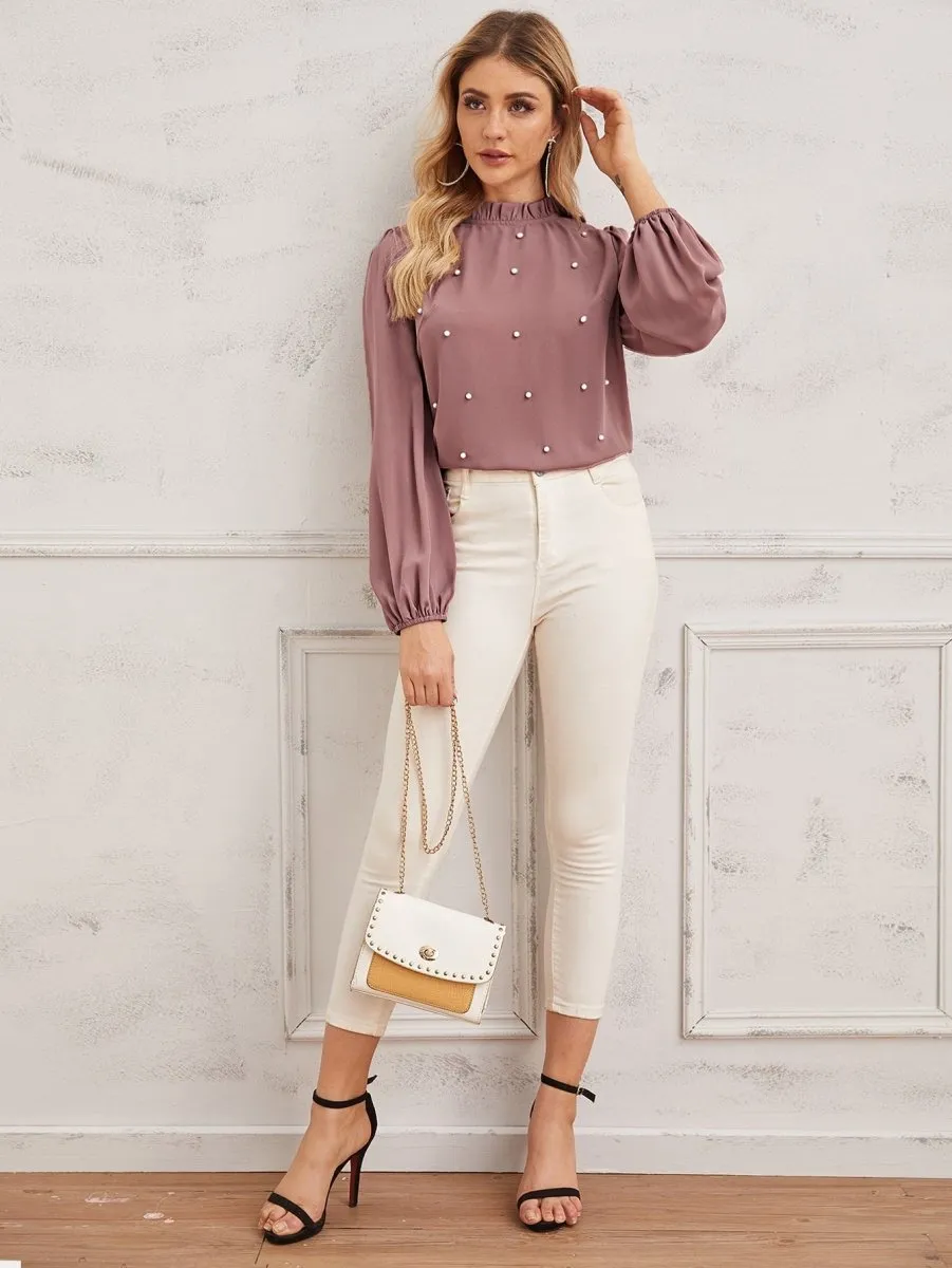 Blusa Elegante com Pérolas - Imagem 12