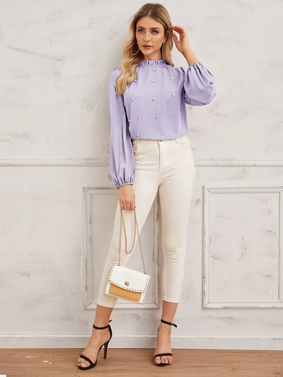 Blusa Elegante com Pérolas - Imagem 9